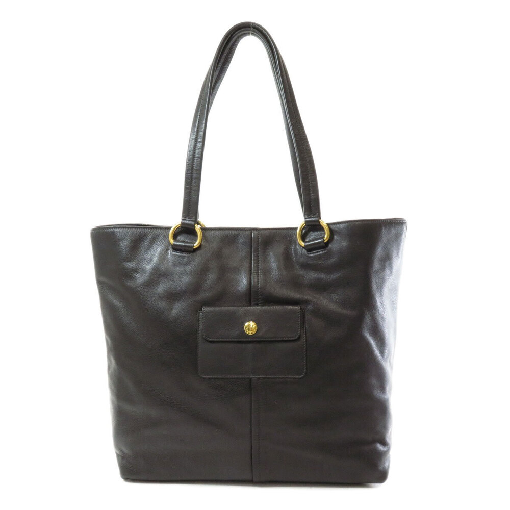 Prada front bag on tote logo lettering leather black the Black